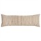 Jojo Coastal Beach Walnut Brown Cotton Striped Lumbar Pillow - 14x40|Kathy Kuo Home