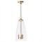 Maiden Updated Traditional Glass Shade Natural Brass Pendant|Kathy Kuo Home