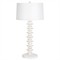 Fishbone Coastal Beach Whitewash Birch Wood Buffet Table Lamp|Kathy Kuo Home
