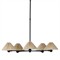 Mirelle Traditional Pleated Shade Black Iron 5 Light Chandelier
