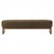 Leith Modern Classic Olive Performance Brown Wood Bedroom Bench|Kathy Kuo Home