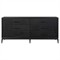 Rosal Modern Classic Black Oak Woven Rush Double Dresser|Kathy Kuo Home
