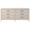 Rosal Modern Classic Light Oak Natural Woven Rush Double Dresser|Kathy Kuo Home