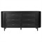 Ivan Modern Classic Matte Black Oak Double Dresser|Kathy Kuo Home