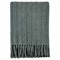 Zarina Updated Traditional Dark Green Cotton Striped Throw Blanket|Kathy Kuo Home