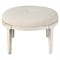 Leith Modern Classic Light Grey Wood Round Ottoman|Kathy Kuo Home