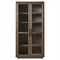 Alwyn Modern Classic Brown Oak Display Cabinet|Kathy Kuo Home