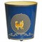 Worlds Away Chihuahua Updated Traditional Blue Waste Basket|Kathy Kuo Home
