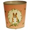 Worlds Away Corgi Updated Traditional Orange Waste Basket|Kathy Kuo Home