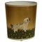 Worlds Away Bichon Yorkie Updated Traditional Gold Waste Basket|Kathy Kuo Home