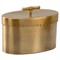 Atlas Updated Traditional Antique Brass Oval Decorative Box - Small|Kathy Kuo Home