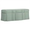 Cornell Aloe Performance Skirted Storage Bench|Kathy Kuo Home