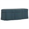 Cornell Rainstorm Performance Velvet Skirted Storage Bench|Kathy Kuo Home