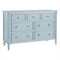 Adelaide Updated Traditional Light Blue Wood Spindle Double Dresser|Kathy Kuo Home