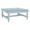 Adelaide Updated Traditional Light Blue Wood Square Coffee Table|Kathy Kuo Home