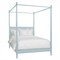 Camilla French Country Light Blue Wood Four Poster Bed - Queen|Kathy Kuo Home