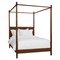 Camilla French Country Pecan Brown Wood Four Poster Bed - Queen|Kathy Kuo Home