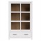 Riona Modern Classic White Pine Wood Woven Rattan Display Case|Kathy Kuo Home