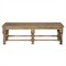 Isabella French Country Brown Wood Dining Bench|Kathy Kuo Home