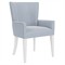 Riona Coastal Beach Blue Striped Performance Dining Arm Chair|Kathy Kuo Home