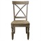 Isabella French Country Brown Wood Cross Back Dining Chair|Kathy Kuo Home