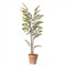 Keaton Updated Traditional Green Faux Leather Fern Planter|Kathy Kuo Home