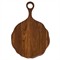 Juliska Puro Updated Traditional Brown Teak Round Serving Board|Kathy Kuo Home