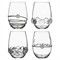 Juliska Heritage Traditional Clear Stemless Bohemian Wine Glass - Set of 4|Kathy Kuo Home
