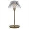 Visual Comfort Blaze Traditional Crystal Shade Natural Brass Rechargeable Table Lamp - 12&quot;|Kathy Kuo Home
