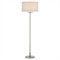 Visual Comfort Walker Modern Off White Shade Burnished Silver Leaf Cordless Floor Lamp|Kathy Kuo Home