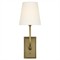Visual Comfort Hulton Updated Traditional Antique Brass Cordless Single Armed Sconce|Kathy Kuo Home