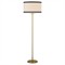 Visual Comfort Walker Modern Black Trim Shade Gild Cordless Floor Lamp|Kathy Kuo Home