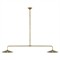 Visual Comfort Ponce Updated Traditional Antique Brass Linear Pendant|Kathy Kuo Home