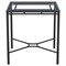 Emeline Glass Black Iron Square Outdoor Counter Table - 35&quot;|Kathy Kuo Home