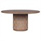 Joel Coastal Beach Stained Brown Teak Woven Round Outdoor Dining Table - 60&quot;|Kathy Kuo Home