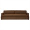 Mila Modern Classic Brown Crypton Sofa - 105&quot;|Kathy Kuo Home