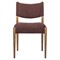 Odelia Modern Classic Maroon Velvet Brown Oak Dining Chair|Kathy Kuo Home