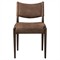 Odelia Modern Classic Brown Leather Oak Dining Chair|Kathy Kuo Home
