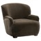 Kaden Modern Classic Olive Green Velvet Brown Wood Wingback Arm Chair|Kathy Kuo Home
