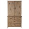 Basil Rustic Lodge Weathered Oak Armoire|Kathy Kuo Home
