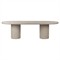 Regine Modern Classic Beige Concrete Oval Outdoor Dining Table - 102&quot;|Kathy Kuo Home