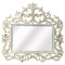 Leonor French Country Distressed White Wood Wall Mirror|Kathy Kuo Home