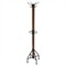 Marcia Traditional Dark Brown Mango Wood Black Iron Coat Rack|Kathy Kuo Home