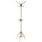 Marcia Traditional White Mango Wood Gold Iron Coat Rack|Kathy Kuo Home