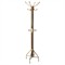Marcia Traditional Brown Mango Wood Gold Iron Coat Rack|Kathy Kuo Home