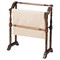 Lilly Updated Traditional Dark Brown Wood Blanket Stand|Kathy Kuo Home