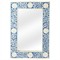 Vivianna Updated Traditional Blue Bone Inlay Floral Wall Mirror|Kathy Kuo Home