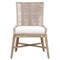 Orla Coastal Cream Performance Grey Wood Woven Dining Chair - Set of 2|Kathy Kuo Home