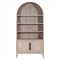 Albina French Country Grey Acacia Wood Storage Bookcase|Kathy Kuo Home
