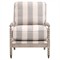 Charlize Modern Classic Beige Striped Oak Club Arm Chair|Kathy Kuo Home